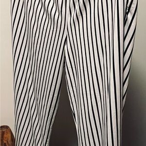 Black and White Striped women’s Slacks.